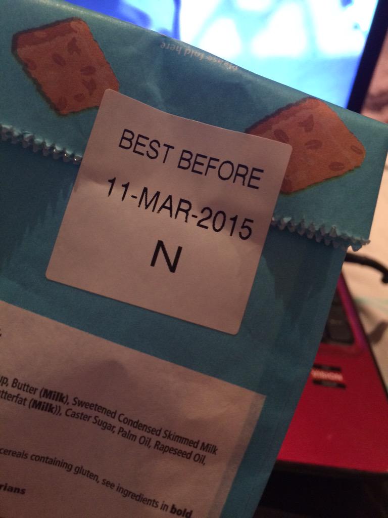 big_patso's tweet photo. @Tesco selling something nearly two weeks out of date. #NotCool http://t.co/UaxNnVS3lD