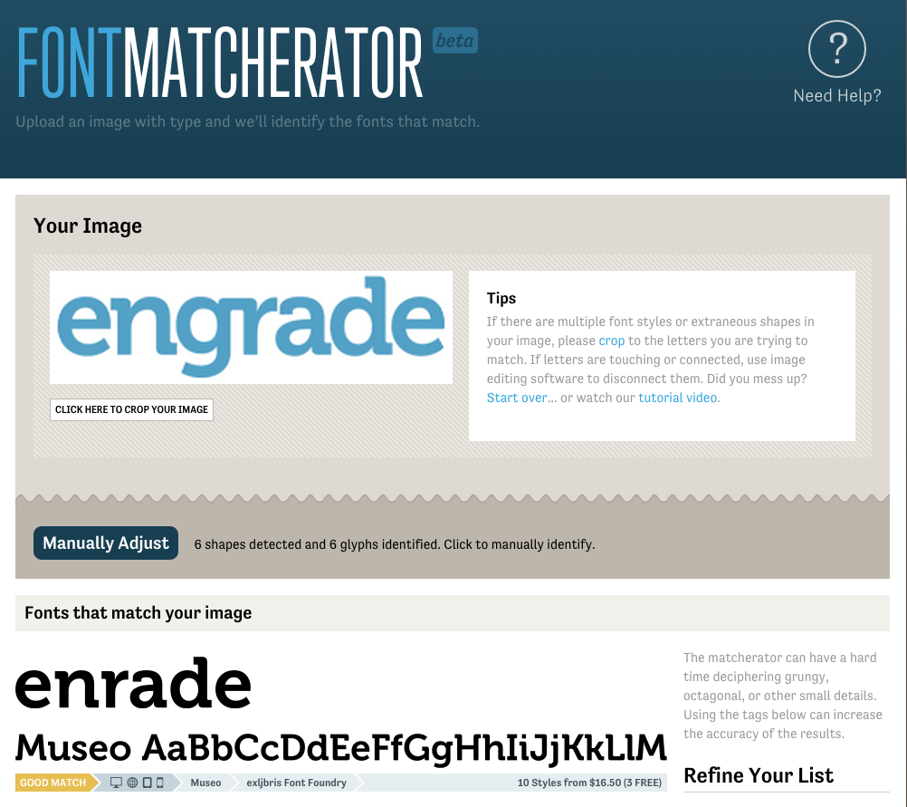 FontMatcherator's tweet image. Museo, one of many font matches today on the Matcherator. @exljbris fontspri.ng/matcherate
