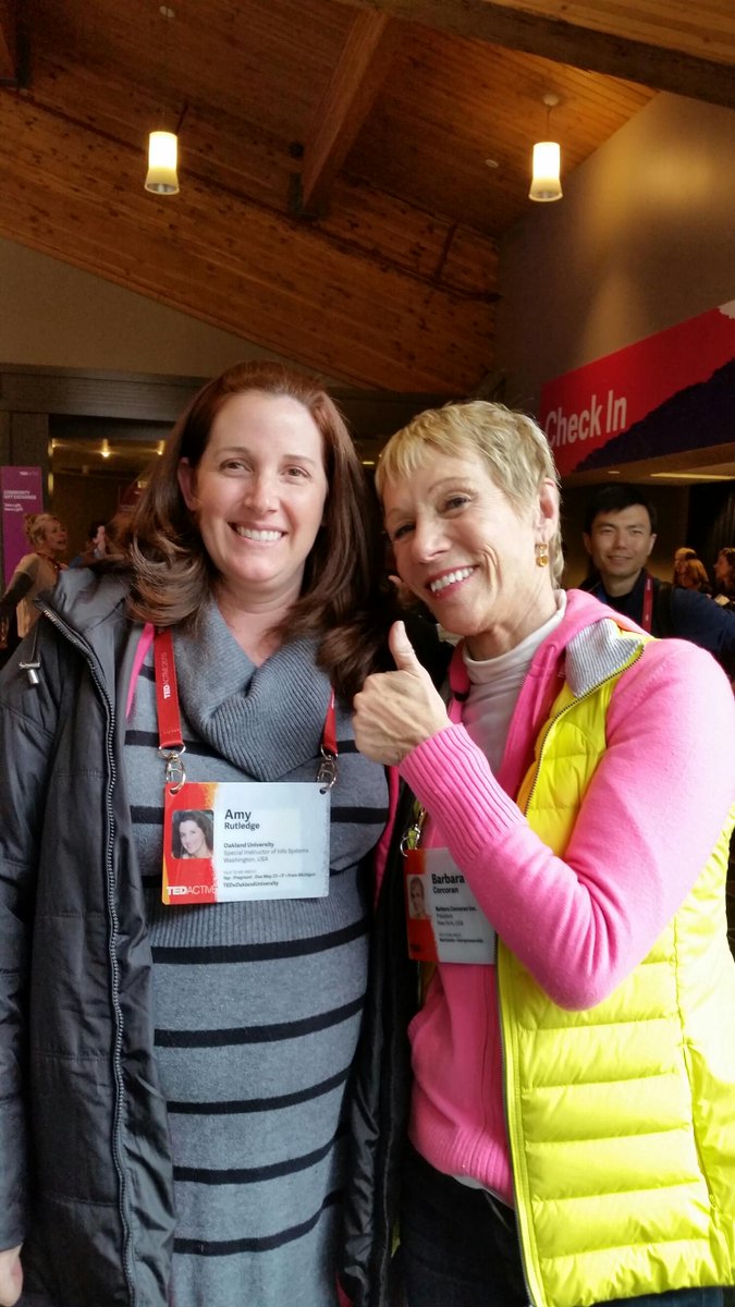 oaklandu's tweet photo. .@OUbusiness professor Amy Rutledge bringing home ideas for OU's next TEDx #TEDActive2015 #ThisIsOU @barbaracorcoran http://t.co/SQ2d1ChjgN