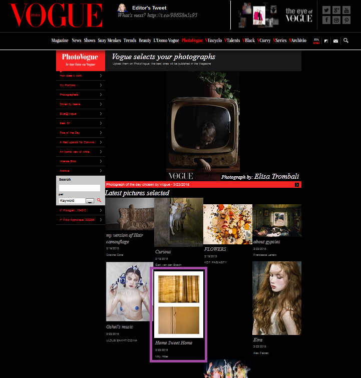 PhotoMilly's tweet image. 2/2 Approved and Best Of on #PhotoVogue also Front Page earlier! #HappyMonday #TheQueen @AlessiaGlaviano #photomilly