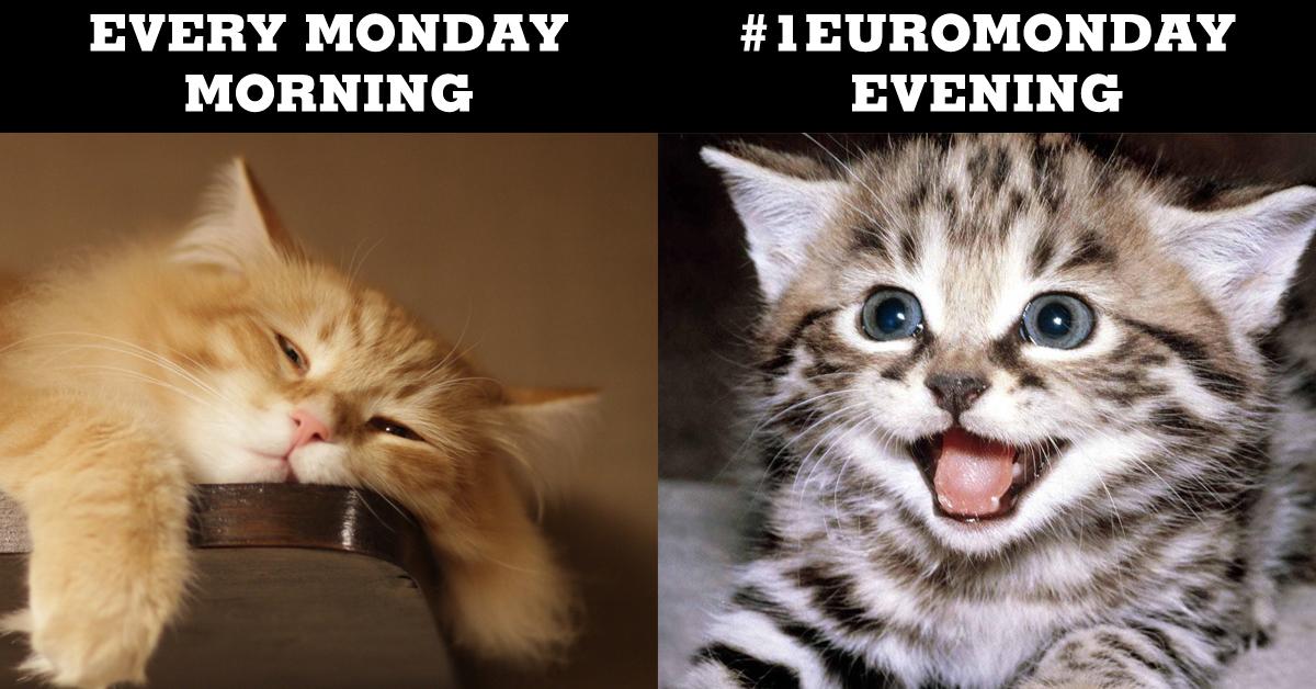 FakbarDulci's tweet photo. Wie kent dat maandag-gevoel niet?  Thank god for #1EuroMonday! http://t.co/iZfFYq1Ian