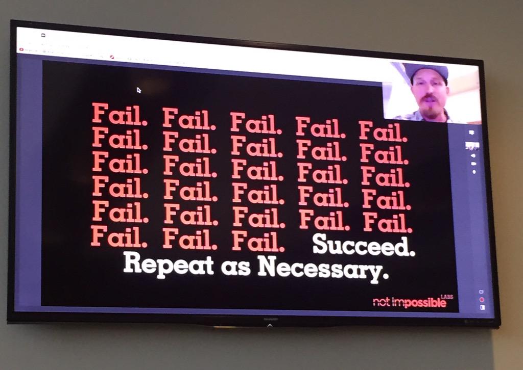KeanUniversity's tweet photo. "The more you fail the closer you get to success."- @mickteg #HumanRightsbyDesign http://t.co/jBvul0RloS