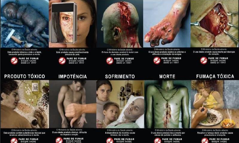 Contoh peringatan bergambar pd bungkus rokok di luar negeri. Lebih serem daripada yg disini.
