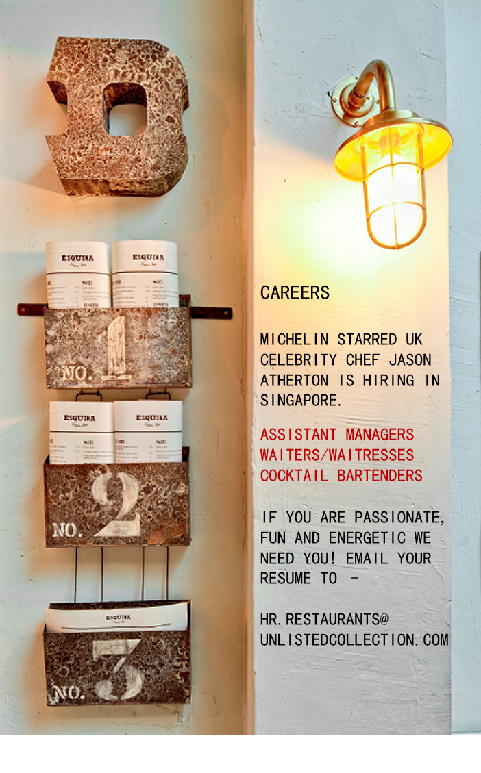 catydoodah's tweet photo. Michelin starred Chef Jason Atherton is hiring in Singapore! Send your CV to hr.restaurants@unlistedcollection.com http://t.co/HOMTVY9oWB