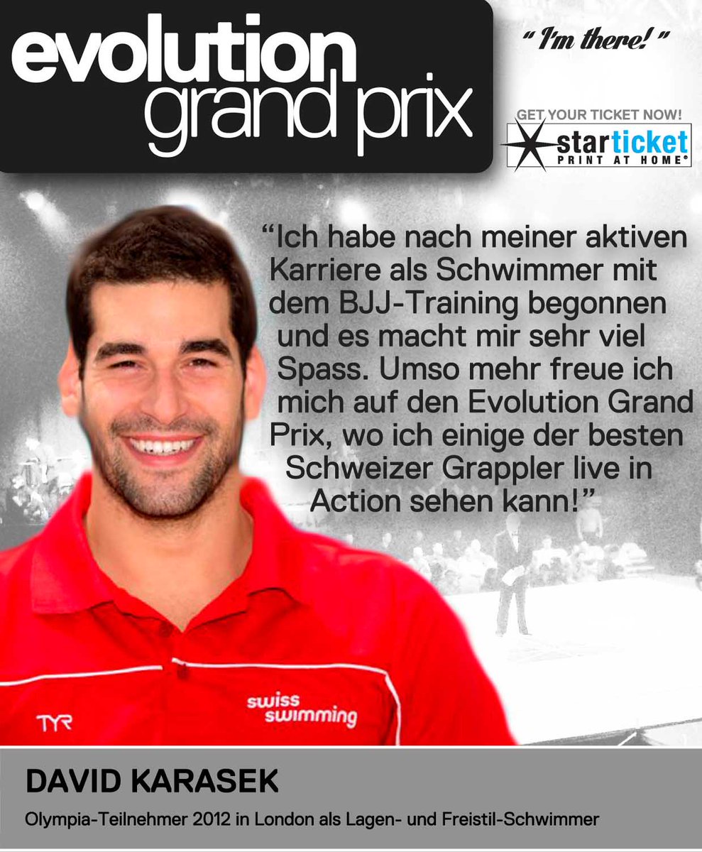 David Karasek, Olympionike 2012 freut sich auf den <a href="/Evolution_GP/">Evolution Grand Prix</a> #Olympia2012 #SWIMMING #BJJ #Grappling #SUBMISSION
