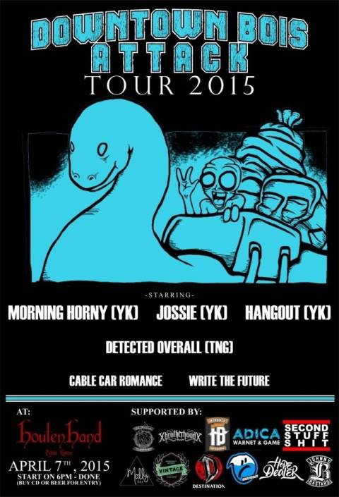Yo tar malem DOWNTOWN BOIS ATTACK TOUR 2015 w/ <a href="/morninghornyYK/">morninghorny</a> @HangOutJogja <a href="/jossieYK/">IG: @jossie_YK</a> <a href="/cablecarromance/">cable car romance</a> <a href="/houtenhand/">have a good night! 🌙</a>