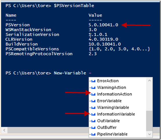 ToreGroneng's tweet photo. If you use Write-Host in #powershell, consider this new cmdlet Write-Information in #WMF5
http://t.co/IF7MOJOlvr http://t.co/RAasyxOYix