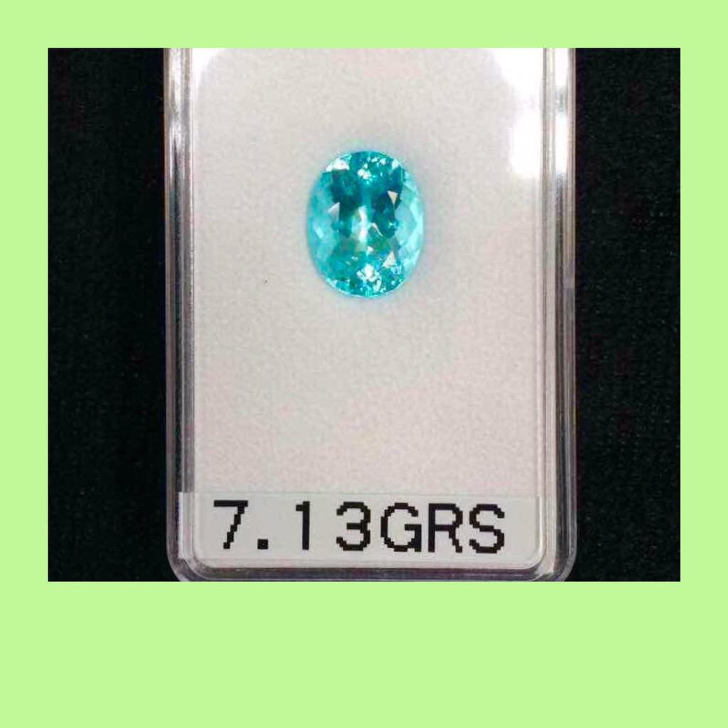 JefferySjr's tweet photo. #paraiba#paraibatourmaline#tourmaline，7.13 carat #lightningblue#GRS. PRICE;5500$ each carat.  whatsapp;86 18500846128 http://t.co/l4biML8DyW