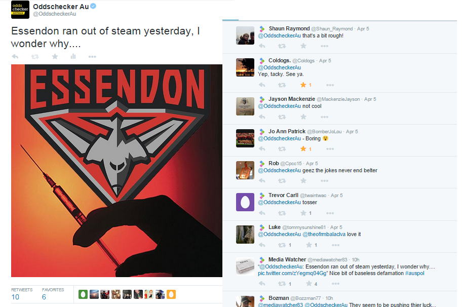 OddsCheckerCAN's tweet photo. Hated by all Essendon fans #MyTombstoneIn5Words http://t.co/yHJXtbNWOP