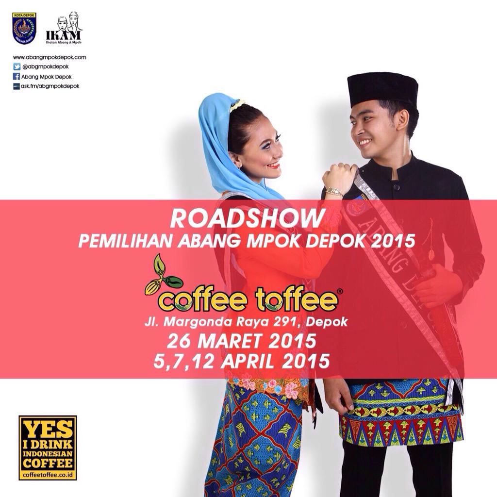 Halo Bang Mpok! Jangan lupa jam 18.00-21.00 ini kami hadir di <a href="/CoffeeToffeeIDN/">Coffee Toffee IDN</a> Margonda loh..  😊 #AMD2015