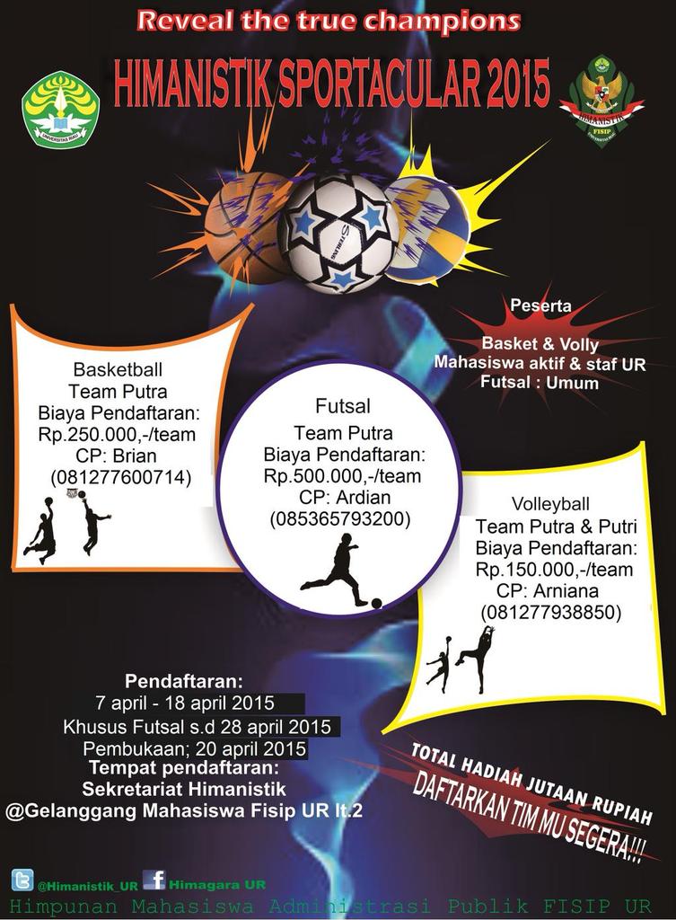 Soreee... kawan kita dari <a href="/Himanistik_UR/">@Himanistik_UR</a> lagi buka pendaftaran sportacular ni. Mulai hari ini sudah bisa daftar!!