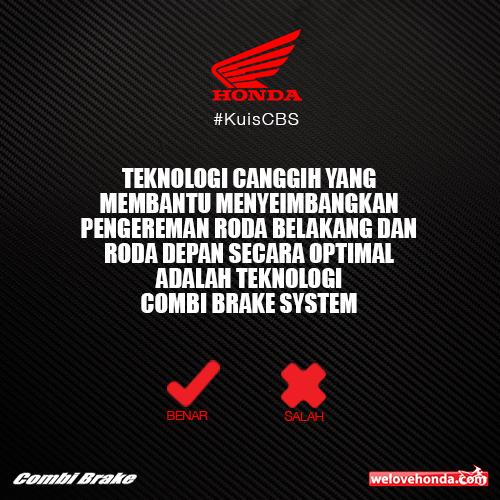 welovehonda's tweet photo. Masih mau ikutan #KuisCBS yang berhadiah Voucher Rp 100.000? Yuk jawab BENAR atau SALAH + #KuisCBS. Gampang kan! http://t.co/ugttympmft