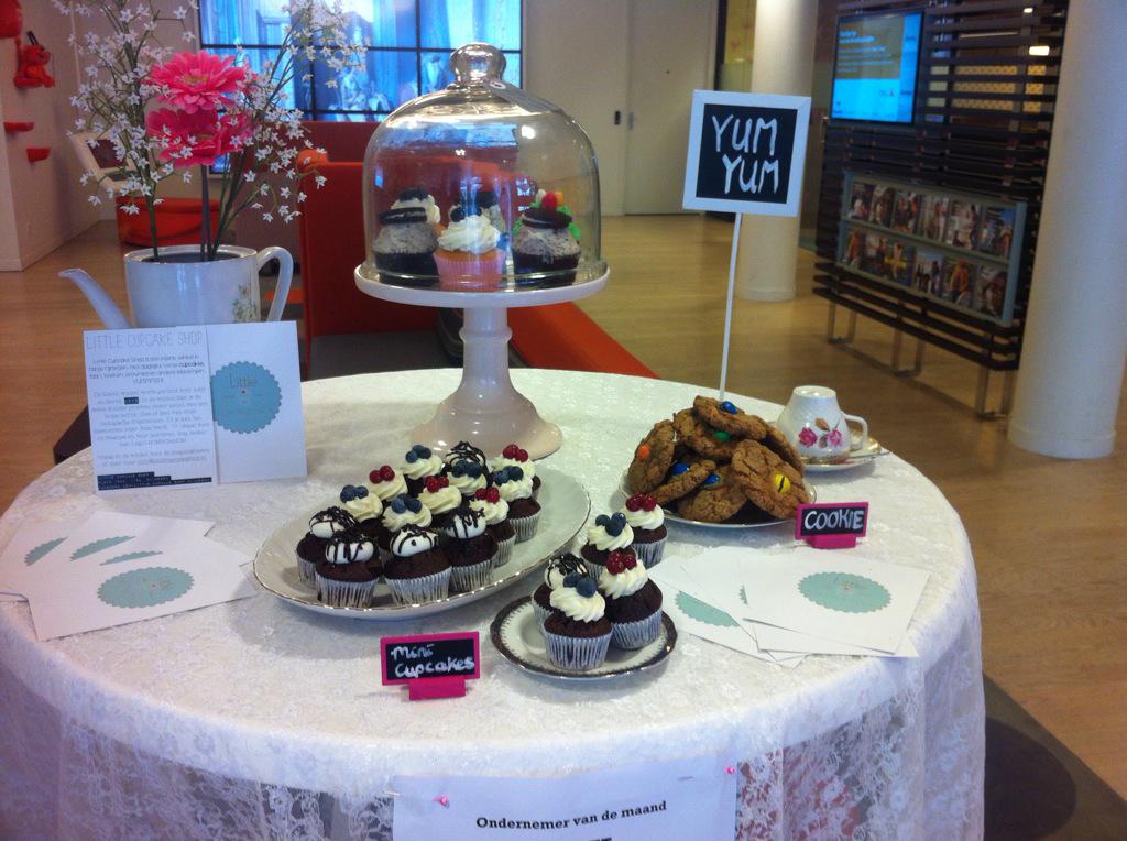 Ken je de <a href="/LittleCupNMGN/">Little Cupcake Shop</a> store in Nijmegen al? Ze presenteren deze maand hun heerlijke Cupcakes en cookies bij ons!