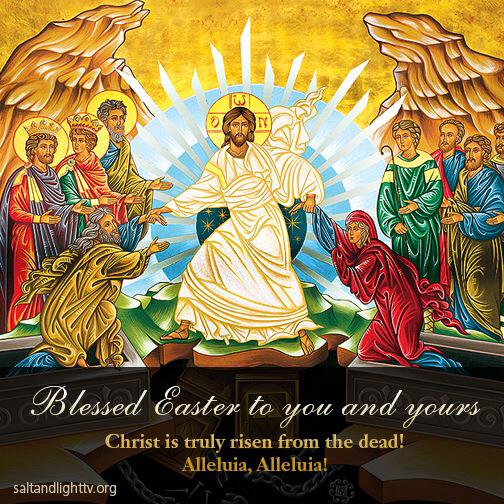 saltandlighttv's tweet photo. Alleluia! He is risen! #HappyEaster http://t.co/nnYoWuRTP7