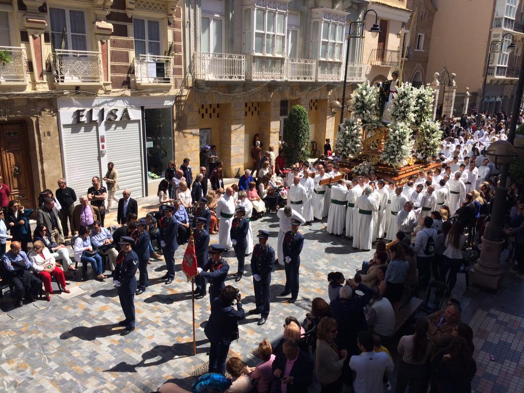 SemanaSantaCT's tweet photo. “@JeGiGa: Los tres ejércitos participan del cierre de #SemanaSantaCT #Cartagena #DomingodeResurrección @europapress http://t.co/srPrQxiMns”