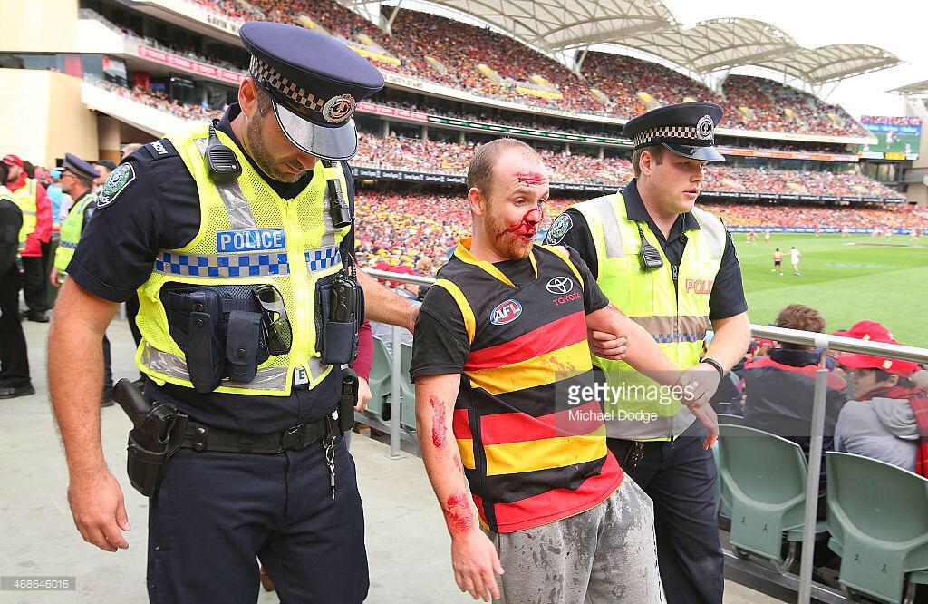 dsriggs's tweet photo. @soccershame disgraceful crowd violence at the venue of the Adelaide vs Victory game http://t.co/AW7FVdreBM
