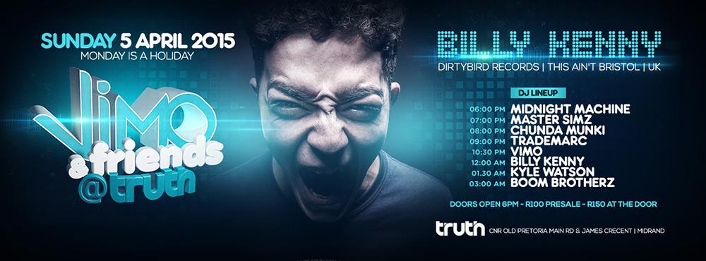 Vimo &amp; Friends pres <a href="/BillyKennyMusic/">Billy Kenny</a> <a href="/Truthnightclub/">Truth Nightclub</a> TONIGHT open 6pm and tickets avail at the door #sundayjolling
