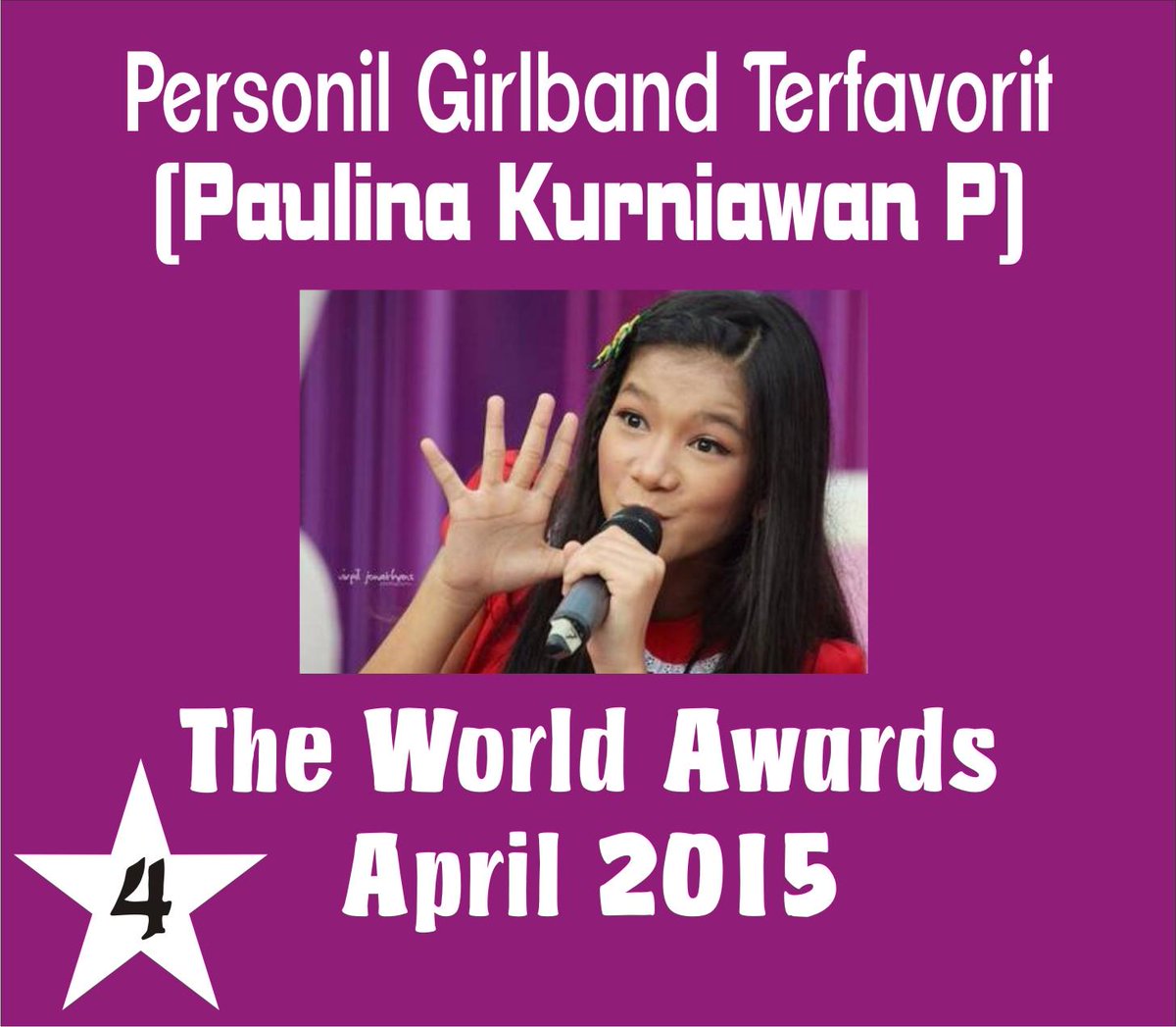 #RETWEET Vote @Teens_Paulina Sebagai "Personil Girlband Terfavorit" The World Awards April 2015.