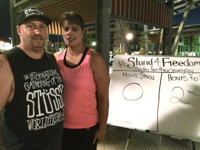 DaveGroenenboom's tweet photo. Matt &amp; Tereza dropped by to #Stand4Freedom and they signed #thelocusteffect petition.  @IJM_Australia http://t.co/BEqxsNwFa0