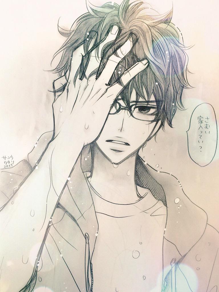 らくがきを。
今日は寒かったですね(関東)。みなさま風邪などひきませんように(>_<)

またノーマルとメガネバージョンを描いてみました。 