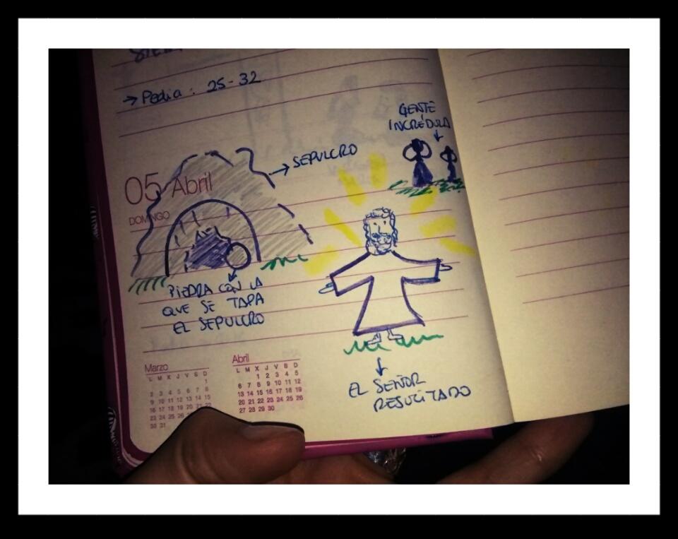marta1193's tweet photo. Y despedimos la semana santa con el dibujo agendil de la resurreccion de @Glosss__ !! un besii ;) http://t.co/iKk6lVqqFj