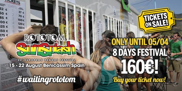 1 more day for booking your special summer at only 160 euros. Check now rototomsunsplash.com/en/tickets