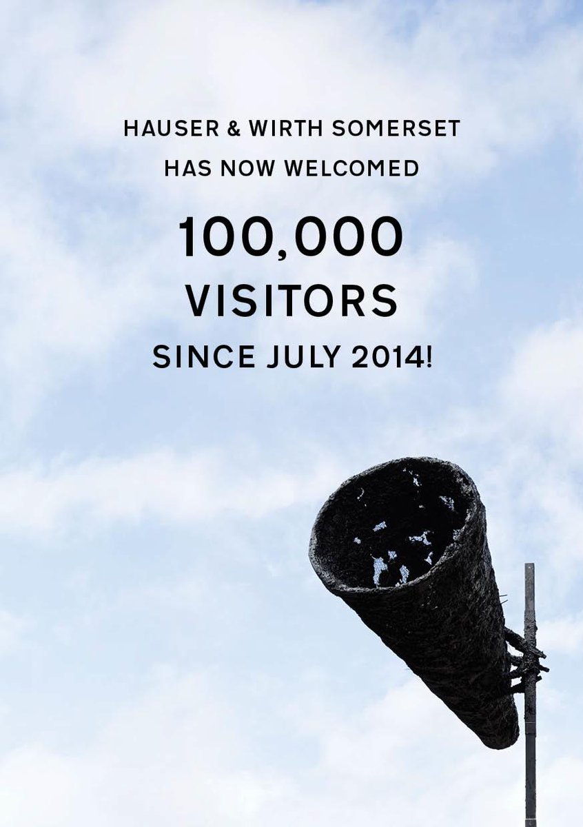 HauserWirth's tweet photo. We are delighted to announce @HauserWirth Somerset has just welcomed its 100,000 visitor! #100,000 #HWSO http://t.co/zXiHDgrEsS