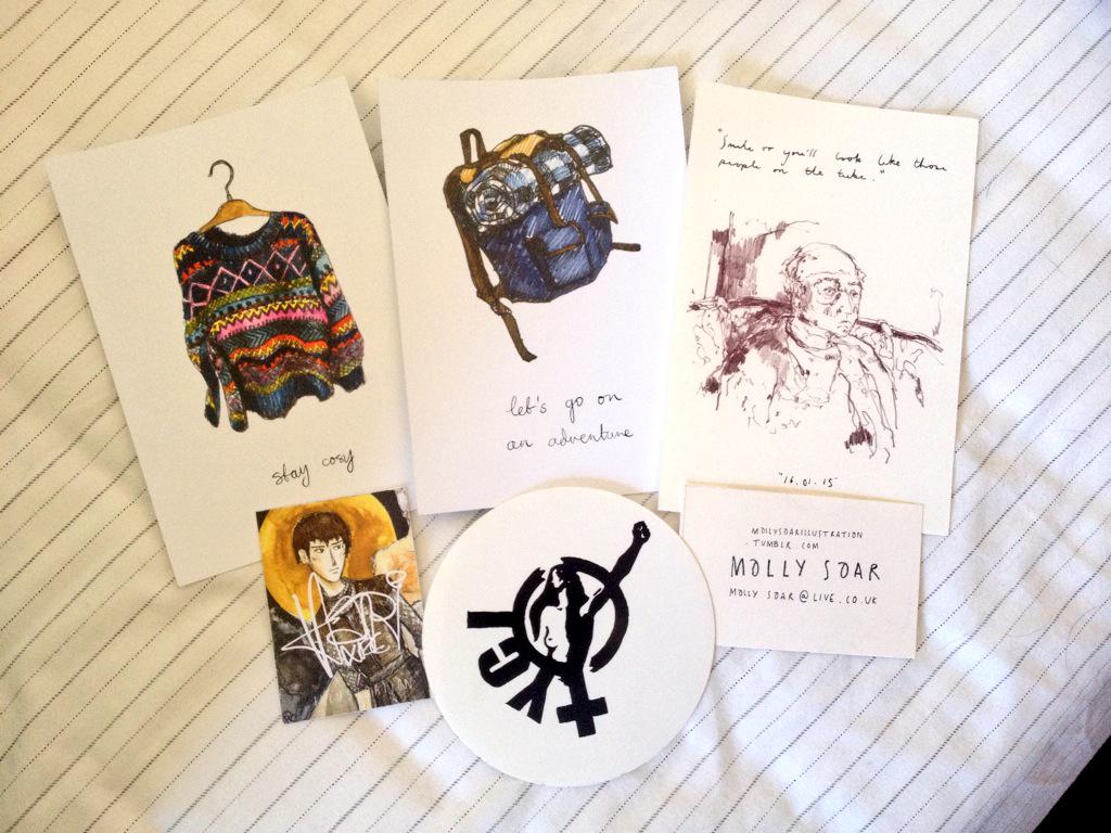 There was so much talent at ydays @GlasgowZineFest 
Postcards by Hari Conner &amp; Molly Soar +some <a href="/tyciblog/">TYCI</a> loot ☺️👏