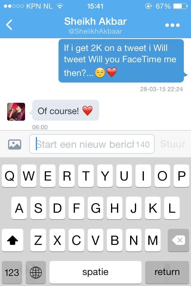 Fatima_Toumixx's tweet photo. Help me to get 2K rt's on this tweet so @SheiikhAkbaar can FaceTime me😭❤️ http://t.co/uIYn2g6J2V