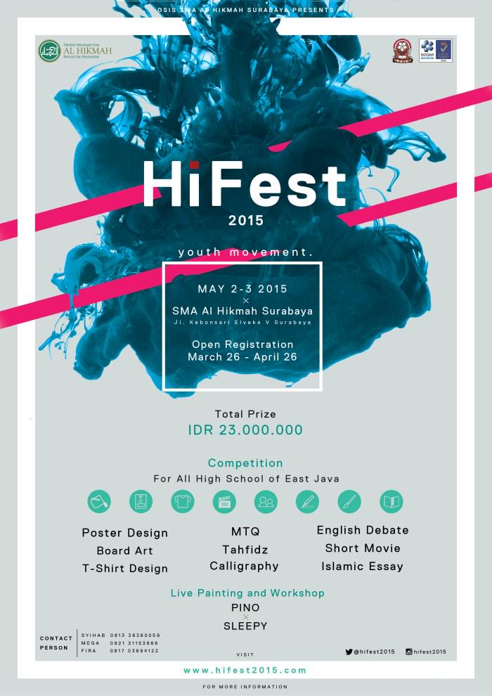 eventsurabaya's tweet photo. Hi Fest 2015 by SMA Al Hikmah Surabaya | Regist s/d 26 Apr 2015 | Info: 0813 3638 0059 / http://t.co/6CGkOKXFpu http://t.co/ljHDop4f8Q