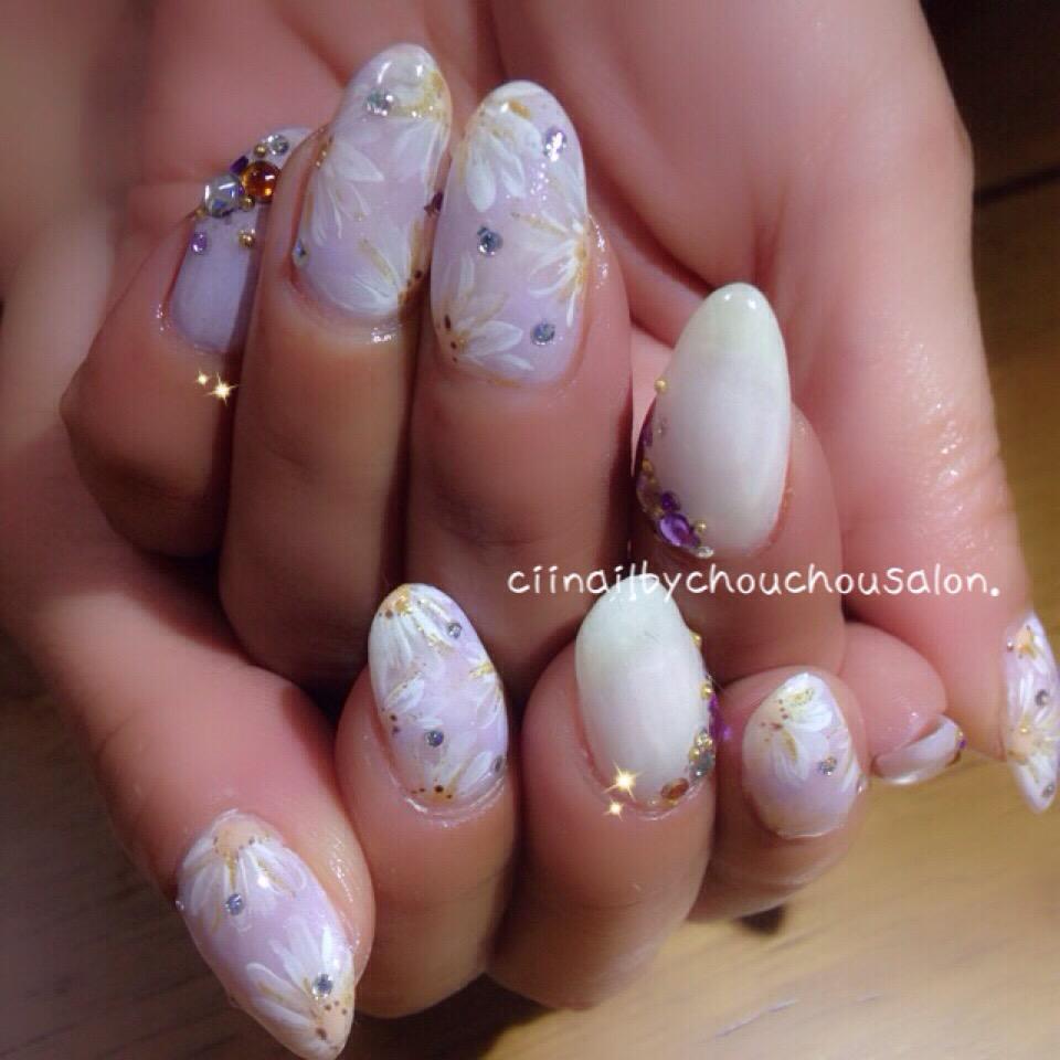 ciinail's tweet image. #フラワーネイル
#春ネイル