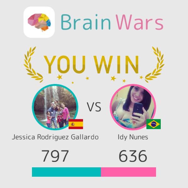 Yo desafié a Idy Nunes y gané :) Juguemos! #BrainWars
brainwarsapp.com