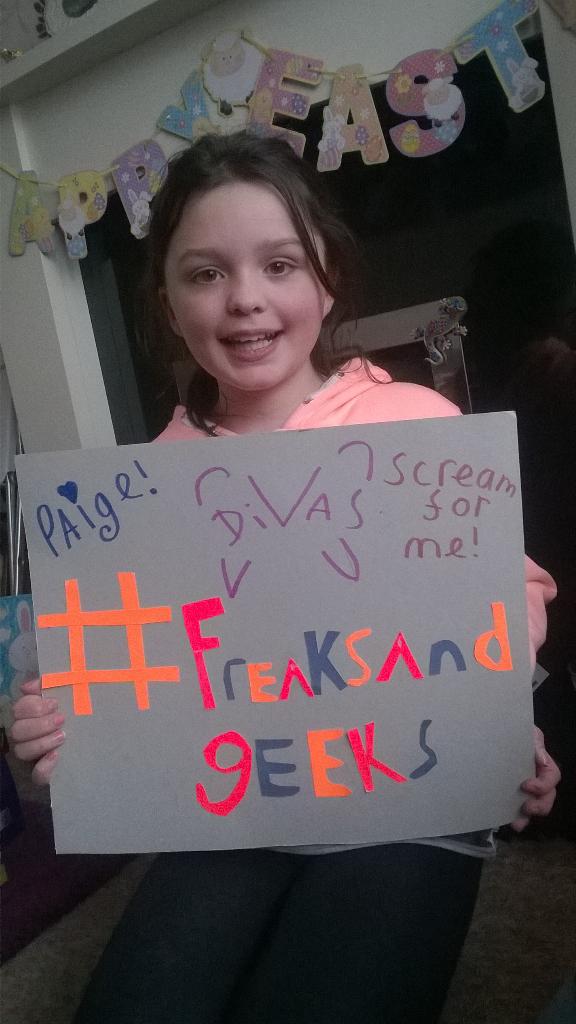 Hi @realpaigewwe my Emily cant wait to see you next week at #wweBirmingham #freaksAndGeeks