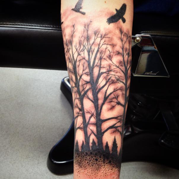 Dead Tree With Birds Tattoo PNG Image With Transparent Background  TOPpng