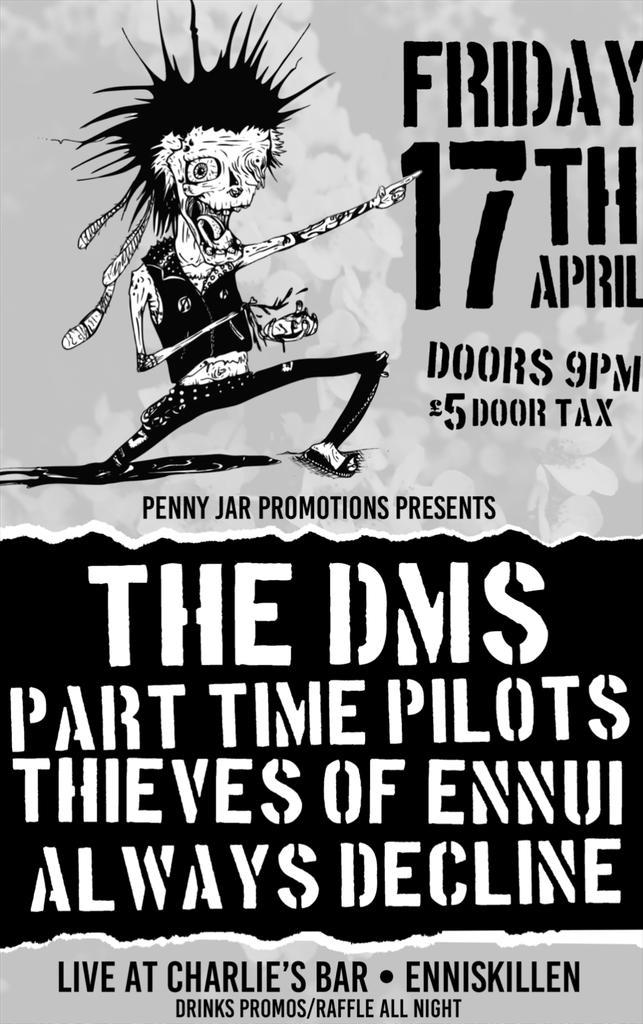 TheDMsBand's tweet photo. Our live dates for 2015 Kick off on April 17th in Enniskillen(Charlie's) and Lisburn(Alexander's) on The 18th #TheDMs http://t.co/YtcJcZMsvW