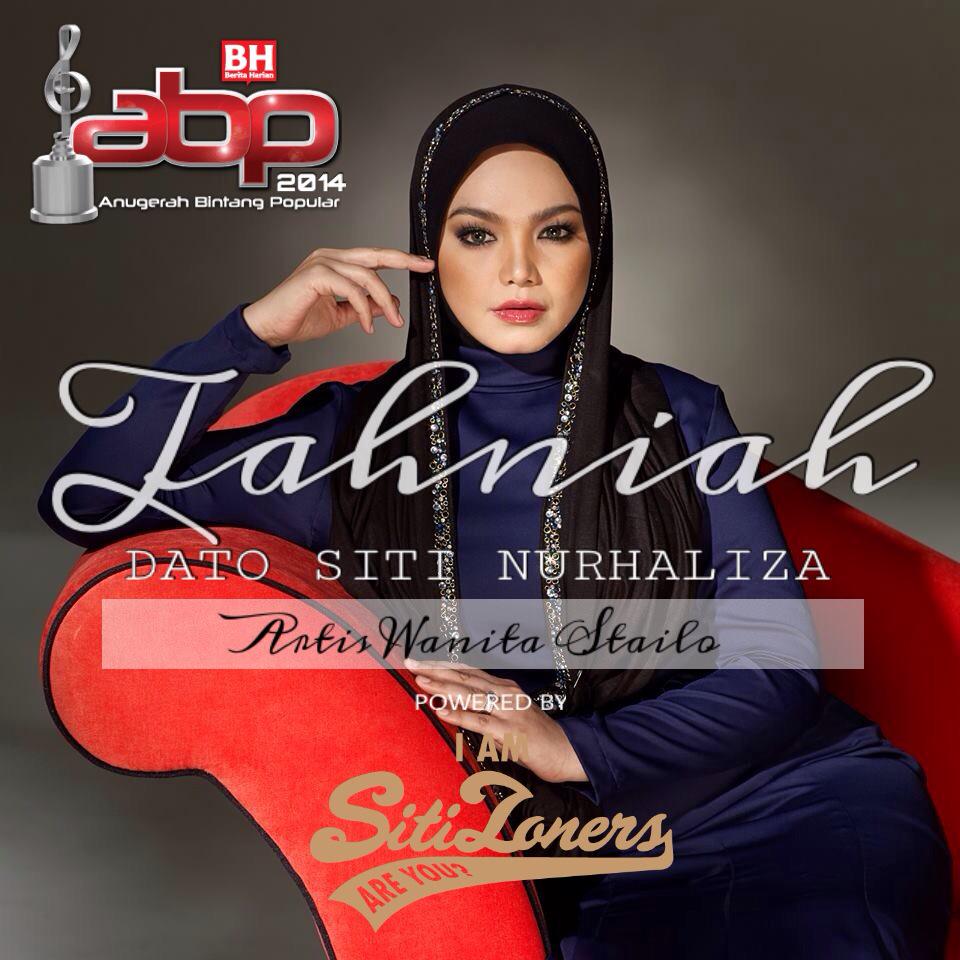 sitizoner11's tweet photo. TERKINI | Dato Siti Nurhaliza @ctdk dinobatkan sebagai ( Artis Wanita Stailo ) di #ABPBH2014 TAHNIAH DIUCAPKAN ❤️ http://t.co/ll1gWX6Z4b