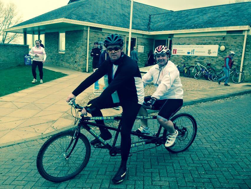 CyclingDBC's tweet photo. Cycling from West to East coast isn't enough of a challenge for some of our lads. http://t.co/7GyWfaNukp