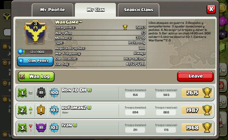 WarGame_CoC's tweet photo. Ya somos LvL 3!!! Gracias a todos los que forman parte de WarGame™! A por el lvl 4!!! http://t.co/FqHGJC9ePA