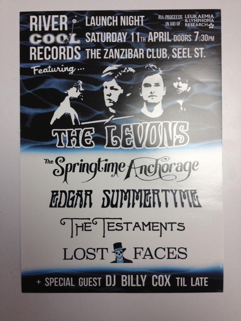<a href="/RiverCoolRecrds/">River Cool Records</a> @TheLevons <a href="/edgarsummertyme/">Edgar Summertyme Jones</a> <a href="/SpringtimeMusic/">Springtime Anchorage</a> <a href="/Lost_Faces/">Lost💀Faces</a> <a href="/TonyZanzi/">Tony Zanzi</a> Sat 11.4.15 £2 b4 10 £4 after