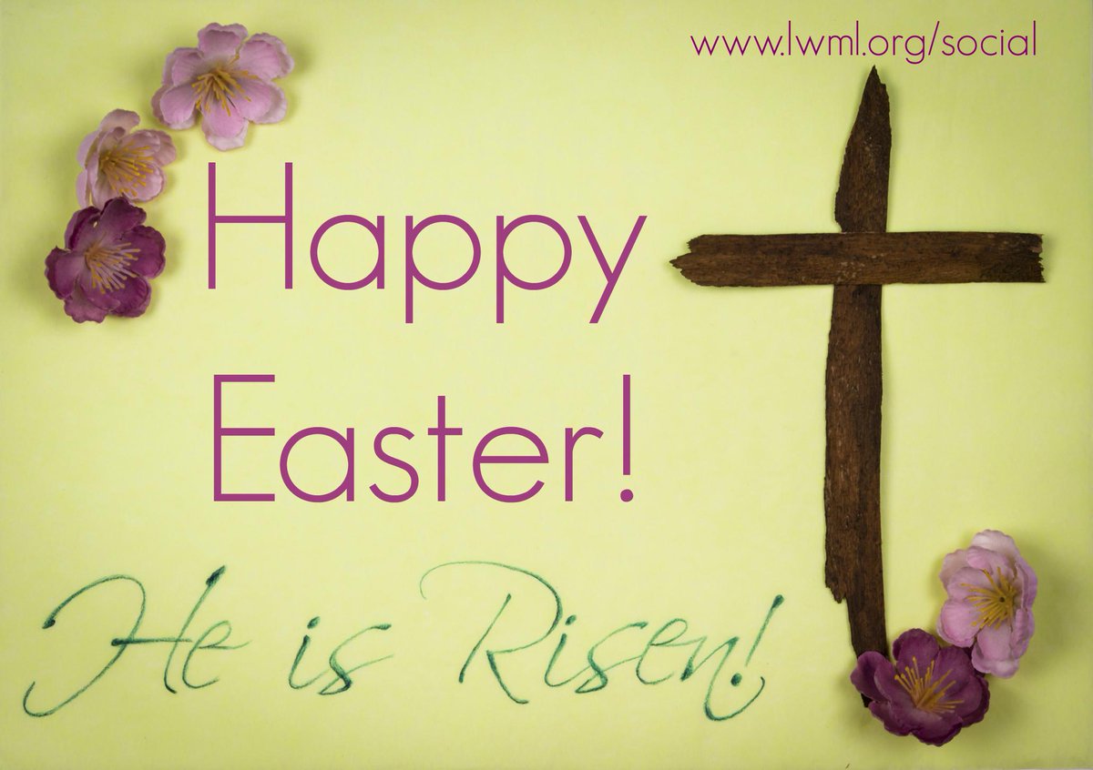 TheLWML's tweet photo. Hallelujah! He is risen.  He is risen indeed! Happy Easter, everyone! http://t.co/rRLUnKh7Cf