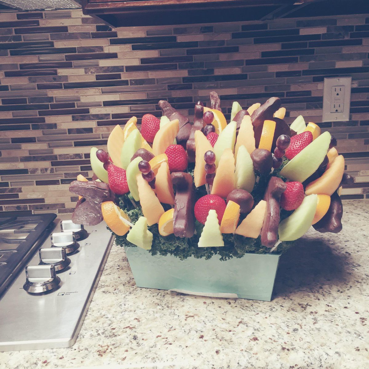 rileymcdonough's tweet photo. Happy Easter guys! Even though we couldn’t be home, our parents still sent this 🐰 http://t.co/bxk74HoyvO
