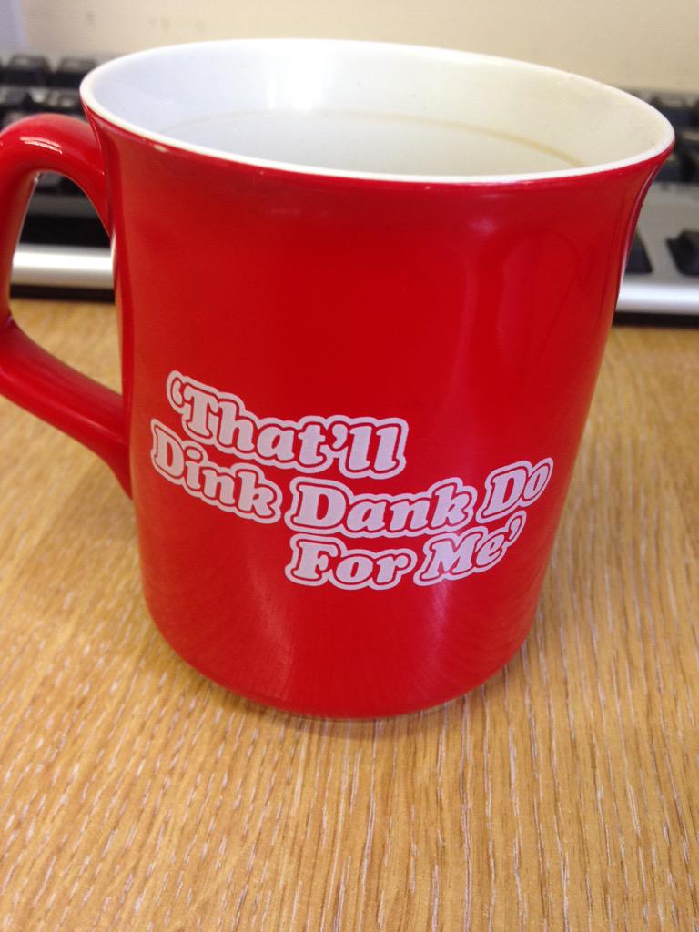 CuppaCare's tweet photo. Flashback mug! Awesome Max&amp;Paddy that'll dink dang do for me! #Permission2brew http://t.co/6RMQKcs0Cx