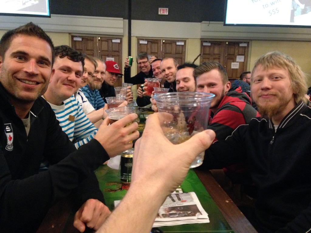 curling_coach's tweet photo. Better pic with @TeamKauste and @TeamCanadaCurl which cements the fact that curling is the best sport in the world http://t.co/X9cGR1QZIE