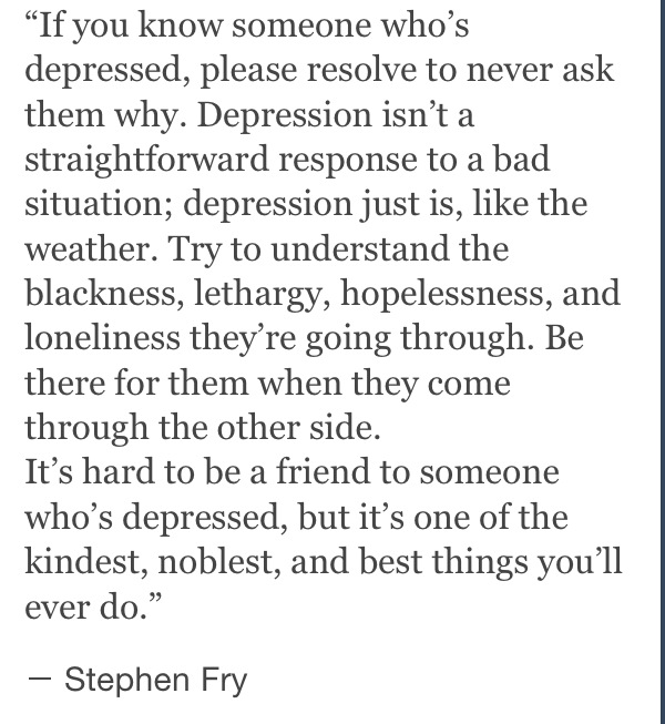NotCorruptMedia's tweet photo. If you know someone who is depressed, do not ask them why. http://t.co/0tXMTFVv2s