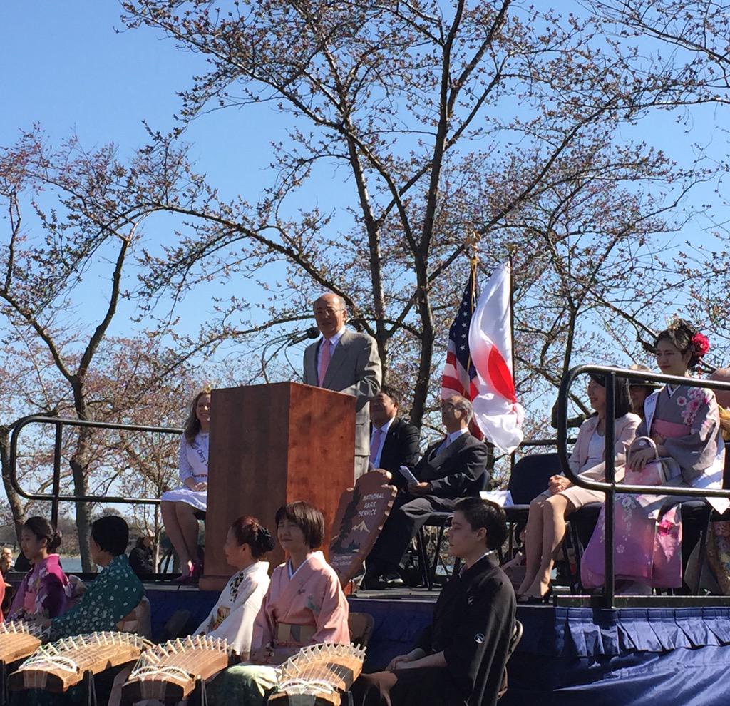 JapanEmbDC's tweet photo. Amb. Sasae: This lantern we light today is a flame of friendship, unity & peace. #LanternLighting #CherryBlossomDC http://t.co/DuG8s0ZAKx