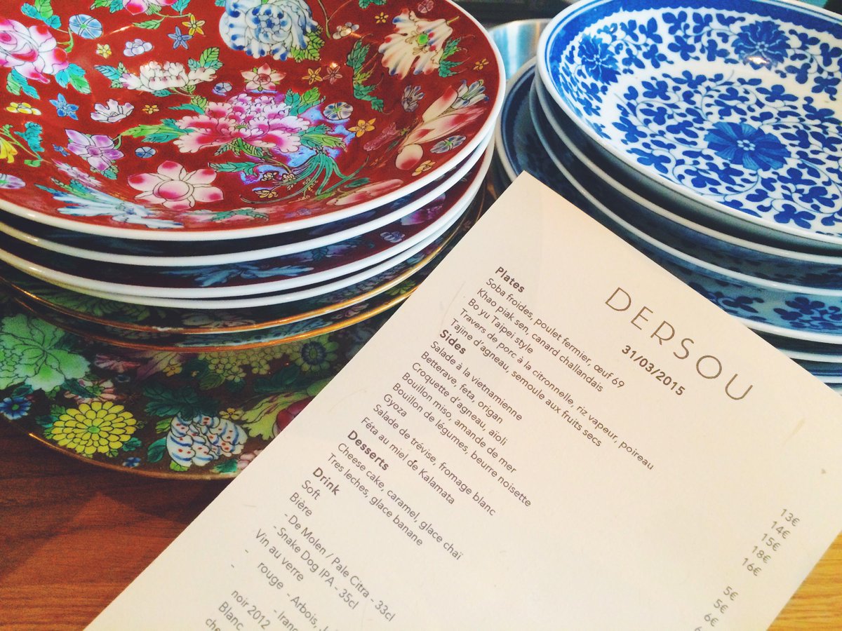 heyFatTireTours's tweet photo. LOVING the new restaurant 'Dersou' in #Paris. You must go! #EatinginParis http://t.co/DkJXna6sB7