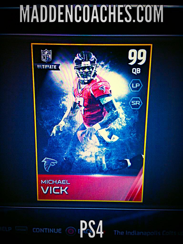 MaddenCoaches's tweet photo. 99 Ultimate Team Michael Vick Giveaway! Retweet and Follow us @Madden_Coaches to enter. Ends 4/6 9pm est. Good Luck http://t.co/kwufPwWsaD