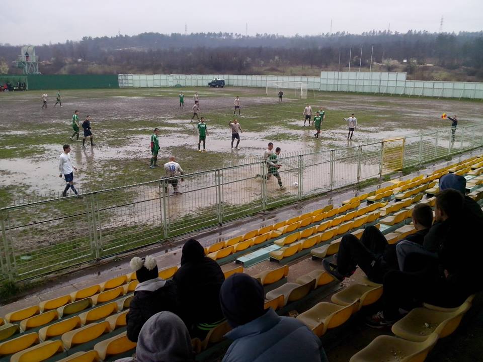 How the pitch looked for the game How the pitch looked for the game