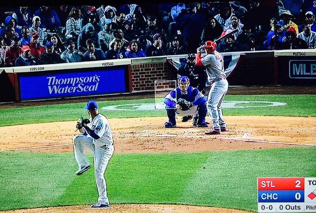 PeteMcMurray's tweet photo. .@Cubs #JonLester is off tonight bc of the strike box by @espn #MoveThatThing http://t.co/EVIVP1Ff4K