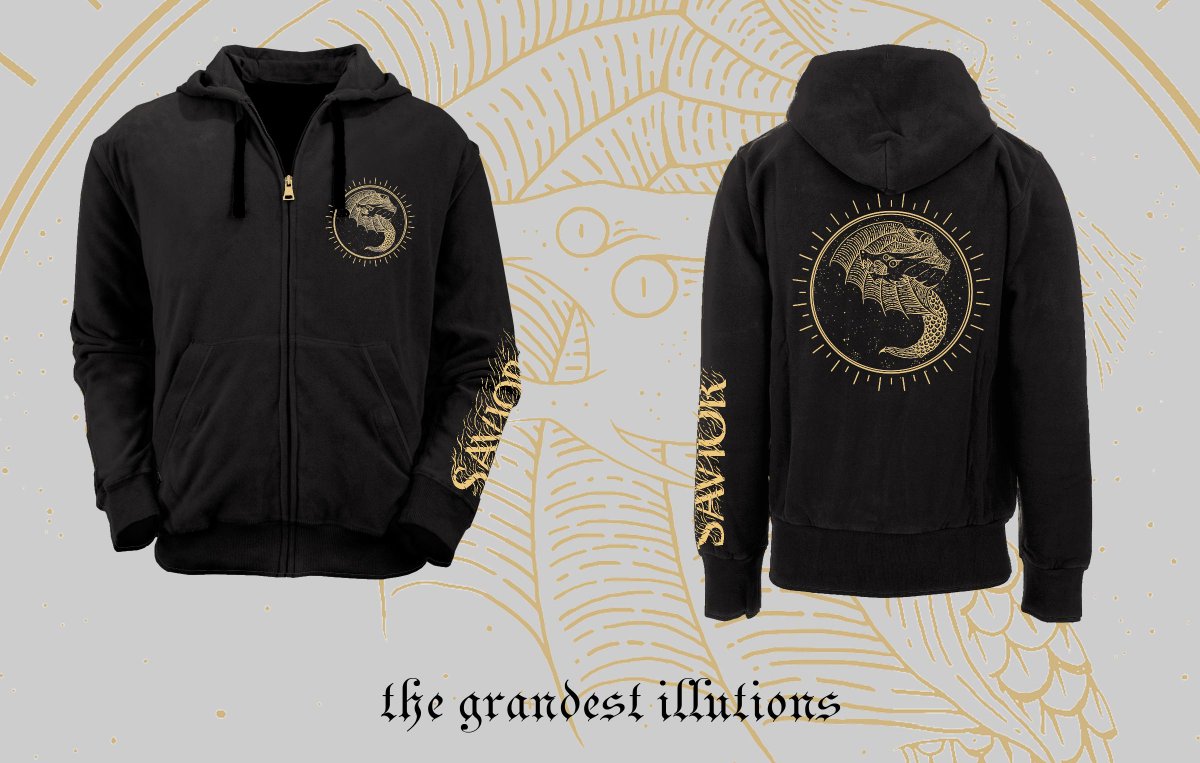 zip up hoodie The Grandest Illusions | 215k | black | contact bbm : 54B6D1D1 wa : +6281289909403